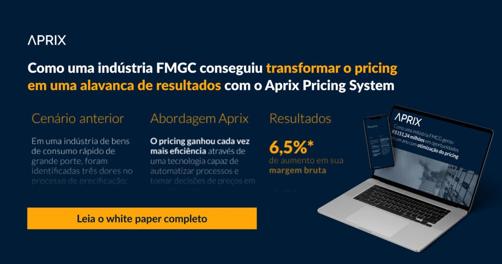 White paper: Como uma indústria FMGC gerou R$ 151,24 milhões em oportunidades em um ano com otimização do pricing. Clique e receba o material gratuito